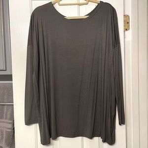 Long-sleeved Piko shirt - gray